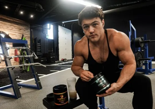 A man with Gorilla Mode supplements.