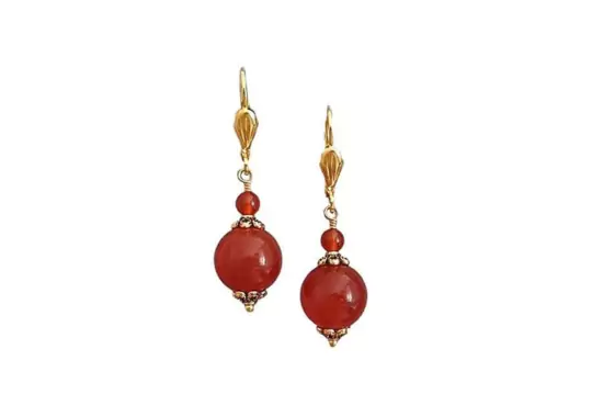 Carnelian-Nugget-Earrings-by-The-Bead-Chest.