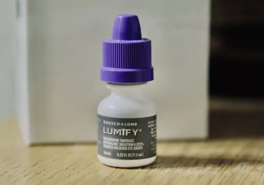 A bottle of lumify eye drops.