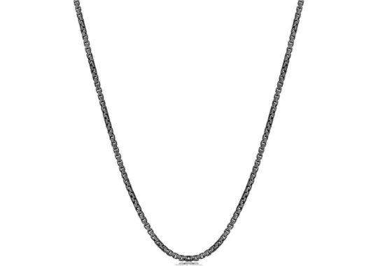 Black-Plated-Box-Chain-Necklace