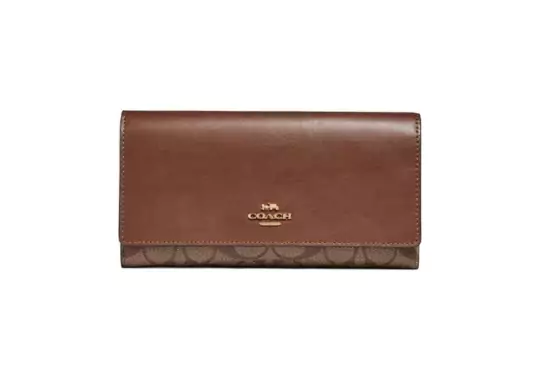 Coach-Signature-Leather-Trifold-ID-Wallet