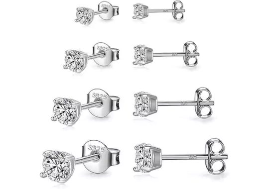 925-Sterling-Silver-Stud-Earrings-Set