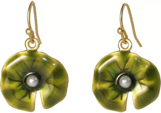 Monet-Water-Lily-Drop-Earrings