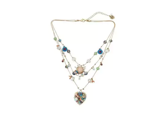 Colored-Bead-Flower-Heart-Illusion-Necklace
