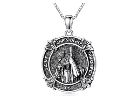 Sterling-Silver-St-Christopher-Pendant-Necklace.