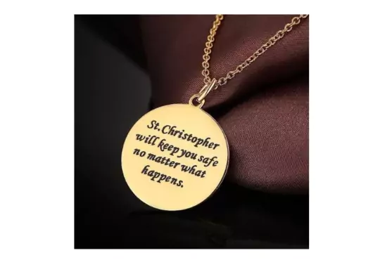 Gold-Plated-St-Christopher-Medal-Necklace